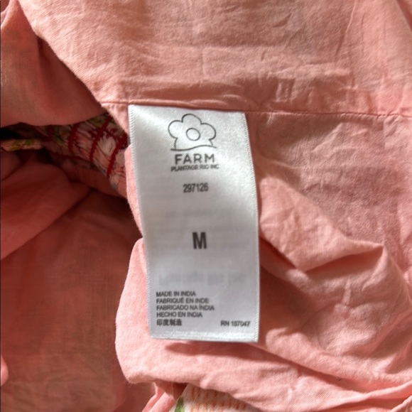 Farm Rio Macaw Flight Tiered Printed Cotton Smocked Floral Midi Dress Size M - Picture 15 of 17